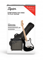 Squier Sonic Strat Pack BLK 10G - sähkökitarapaketti