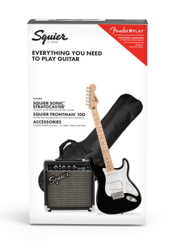 Squier Sonic Strat Pack BLK 10G - sähkökitarapaketti